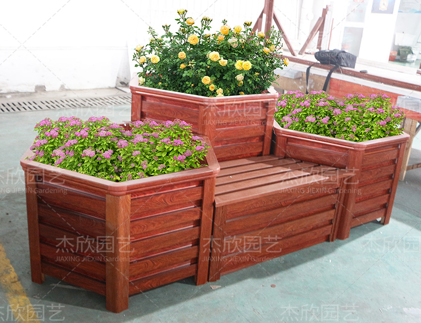 多邊形座椅花箱組合鋁合金材質(zhì)