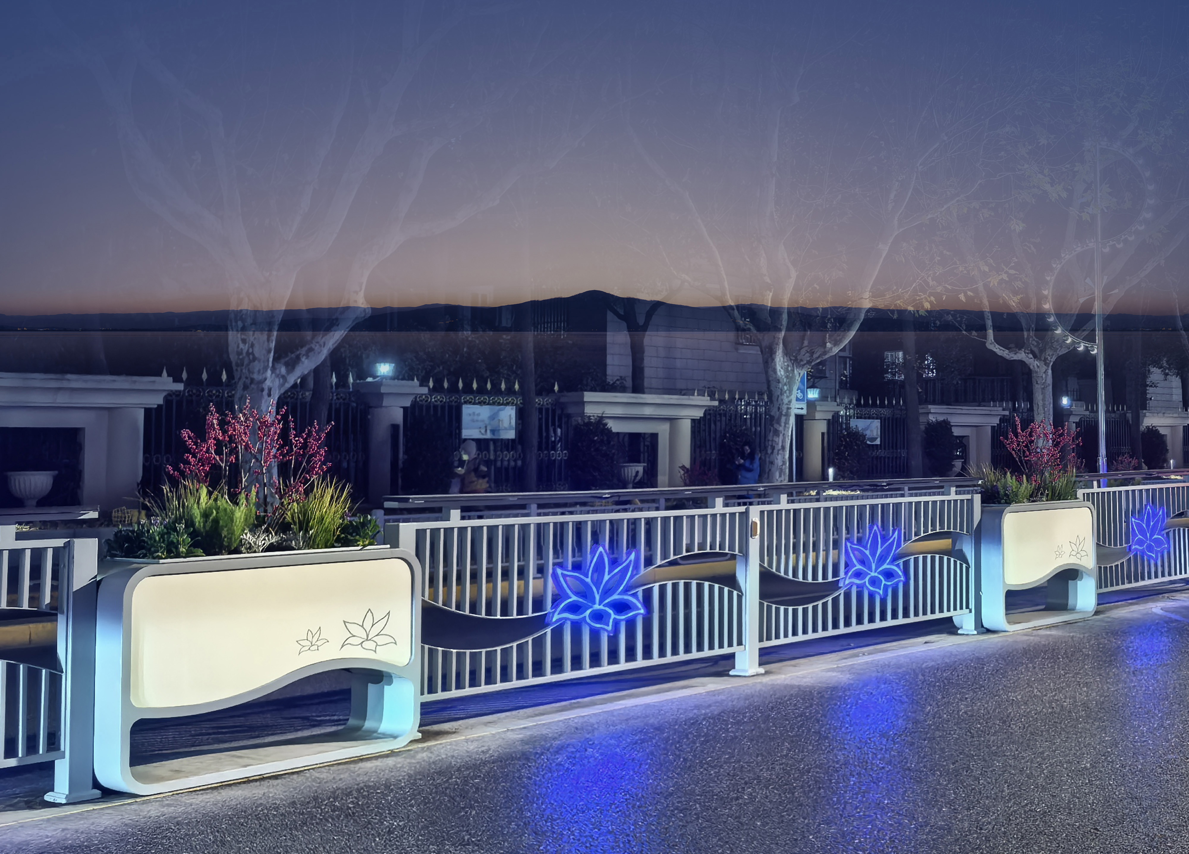 上海普陀|道路花箱護欄改造工程